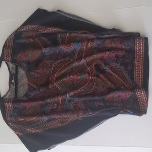 Women's Paisley print sweater size large